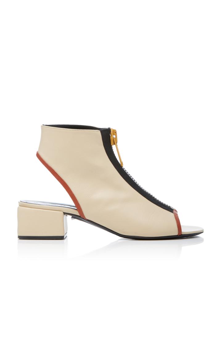 Marni Zipper Peep Toe Ankle Boot