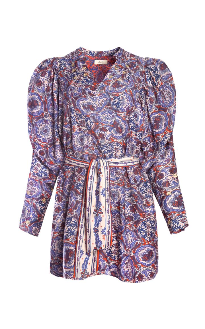 Moda Operandi Chufy Ma Puff-sleeve Cotton-silk Voile Mini Dress