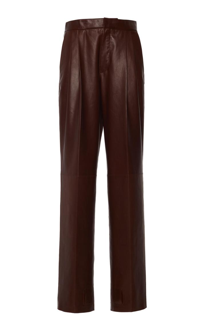 Moda Operandi Jil Sander Tapered-leg Leather Pants
