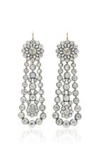 Moda Operandi Stephen Russell One Of A Kind Antique Silver & Diamond Earrings