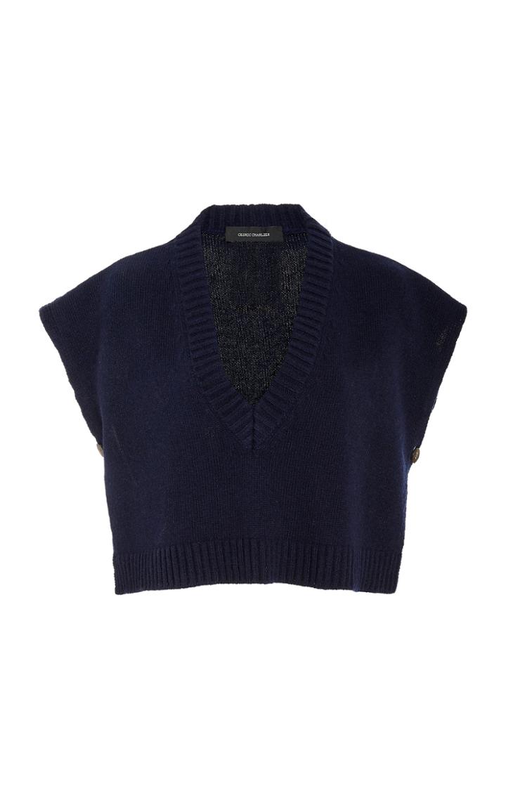 Cdric Charlier Cropped Wool Top