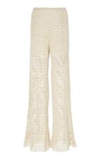 Tuinch Cotton Open-knit Flared Pants