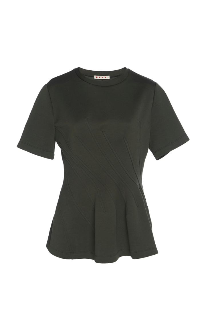 Marni Stitched Waist Peplum Shirt