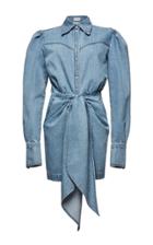 Magda Butrym Wicksville Denim Wrap Dress