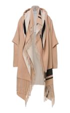 Dorothee Schumacher Fringy Volume Hooded Cady Coat