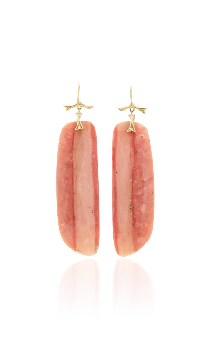 Annette Ferdinandsen M'o Exclusive: One-of-a-kind Pink Opal Branch Earrings