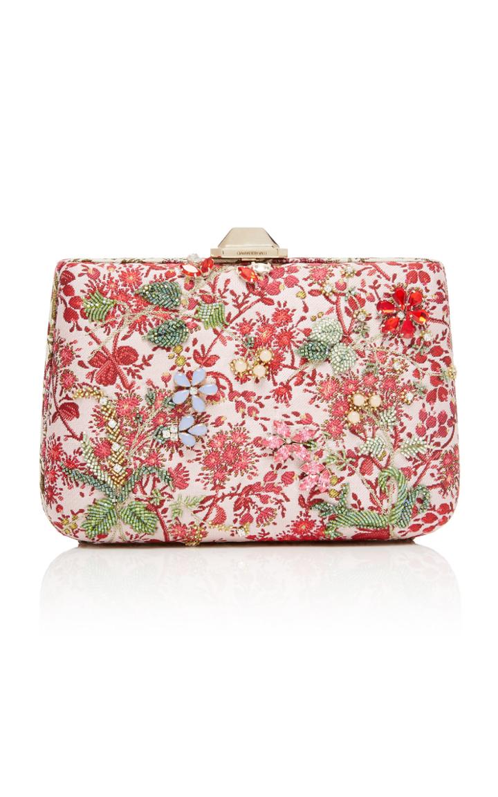 Giambattista Valli Jacquard Peonia Square Clutch