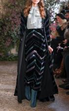 Luisa Beccaria Velvet Printed Flock Skirt