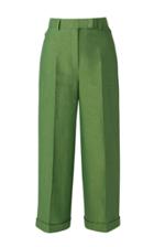 Moda Operandi Akris Florella Cotton-silk Cuffed Wide-leg Trousers