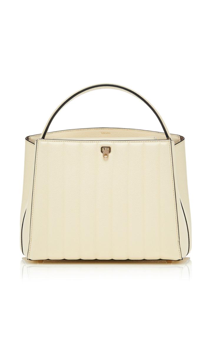 Valextra Brera Small Leather Top Handle Bag