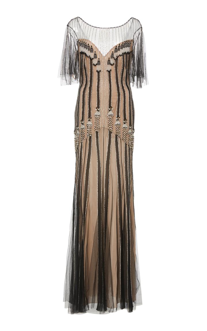 Temperley London Moonlight Beaded Organza Gown