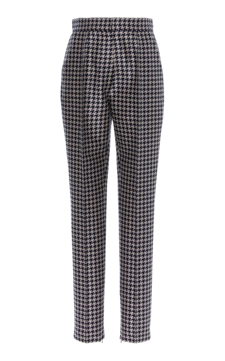 Dice Kayek Virgin Wool Houndstooth Skinny Leg Trousers