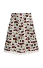 Giambattista Valli Geometric Tweed Mini Skirt