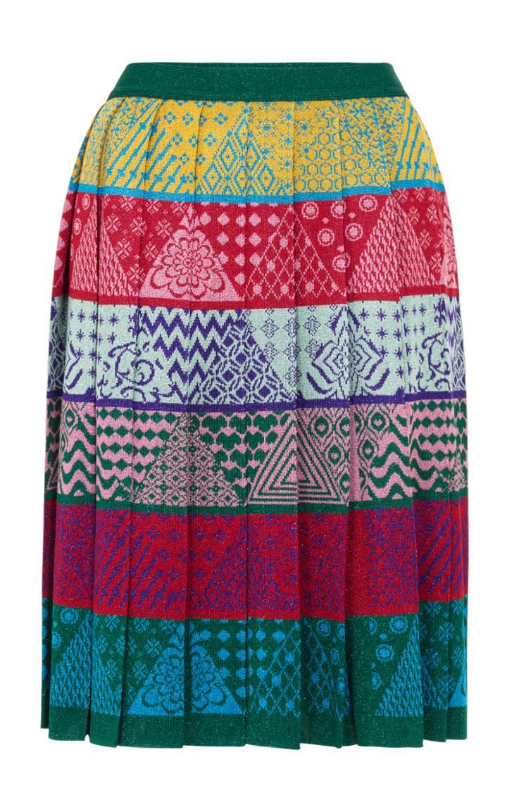 Mary Katrantzou Mandy Sparkle Jacquard Knit Skirt