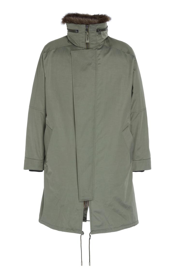Yves Salomon Paris Fur-trimmed Wool-blend Parka