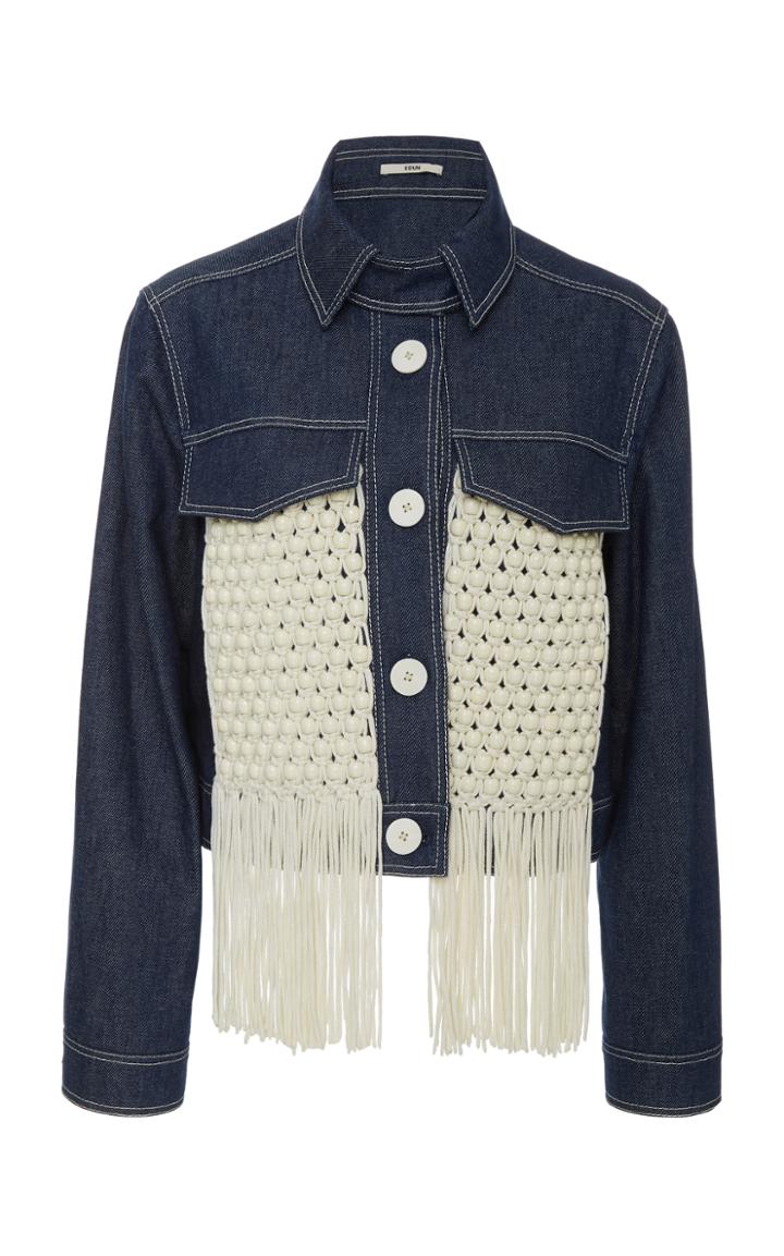 Edun Macrame Denim Jacket