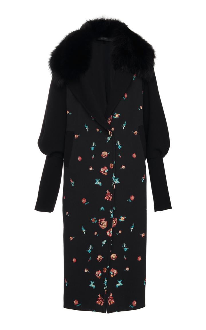 Elie Saab Fur Collar Coat