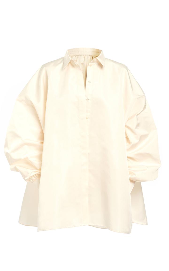 Moda Operandi Khyeli Silk Oversized Mini Shirt Dress
