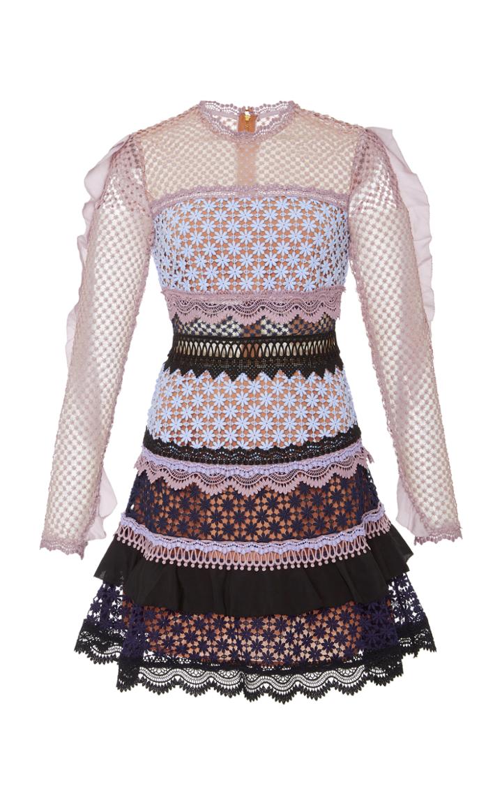 Self Portrait Bellis Ruffled Lace Dress