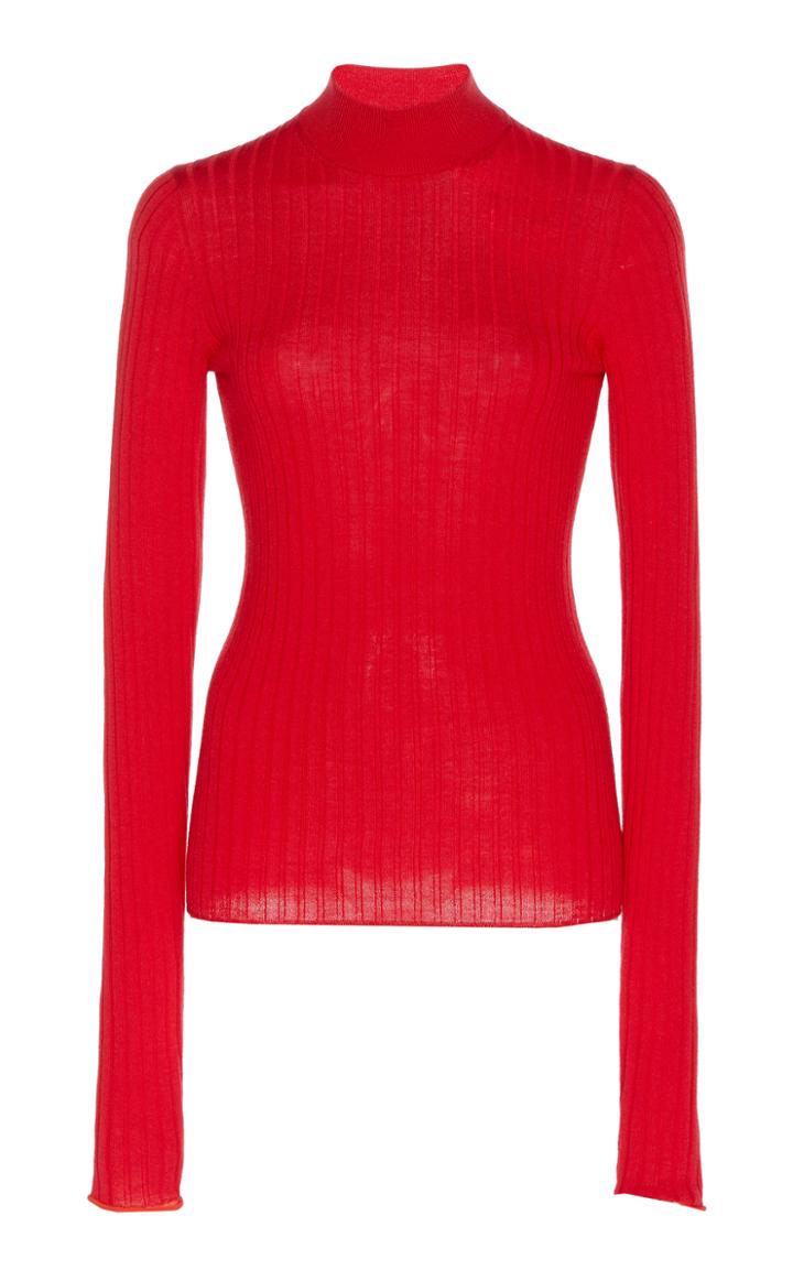 Acne Studios Kulia Ribbed Merino Wool Turtleneck Sweater