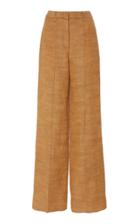 Adam Lippes Wide-leg Canvas Linen High-rise Trousers