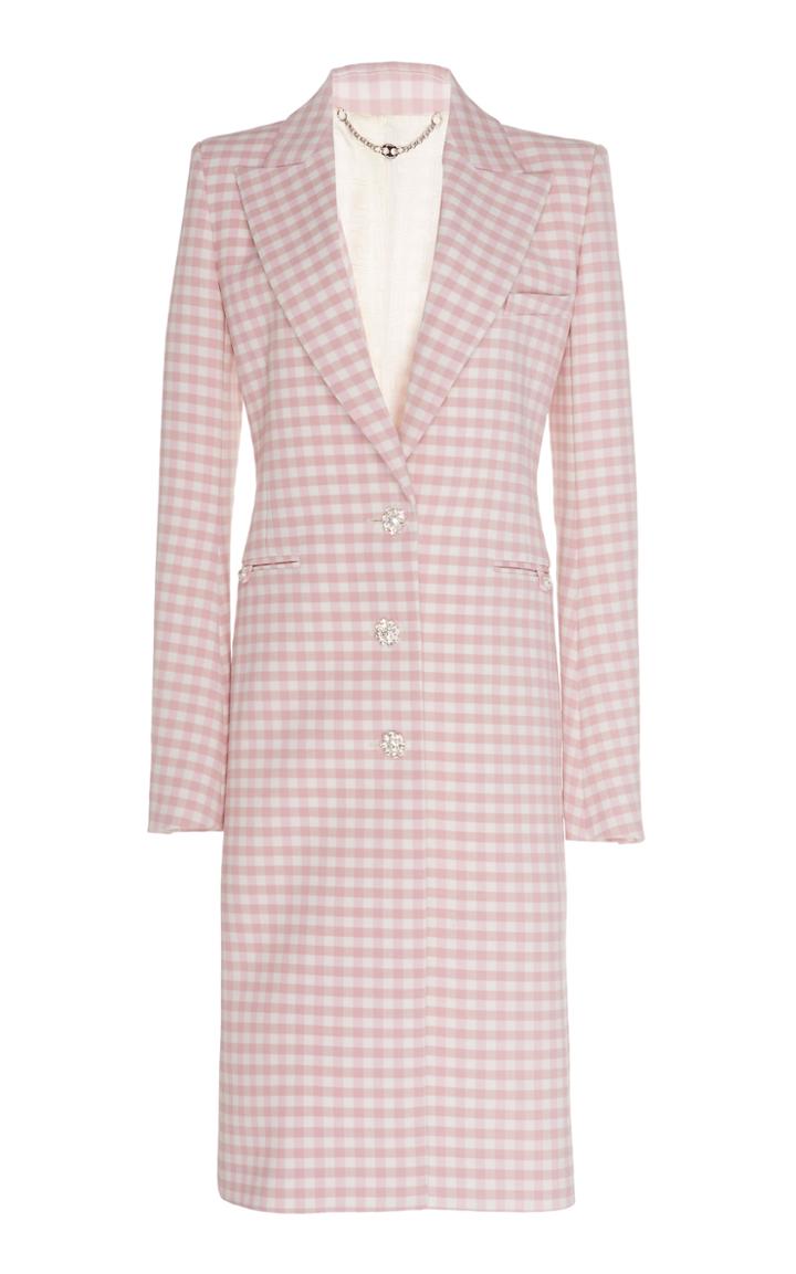 Paco Rabanne Gingham Wool Coat