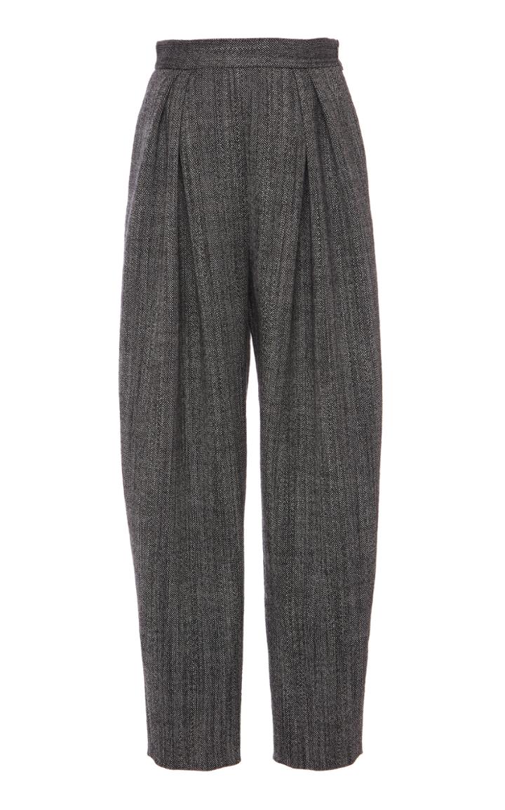 Moda Operandi Alberta Ferretti Pleated Wool Pants