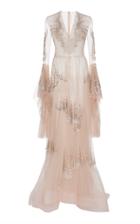 Sandra Mansour Aurore Tulle Embroidered Gown