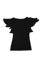 Moda Operandi Andres Otalora Heliconia Ruffled Sleeve Cotton T-shirt