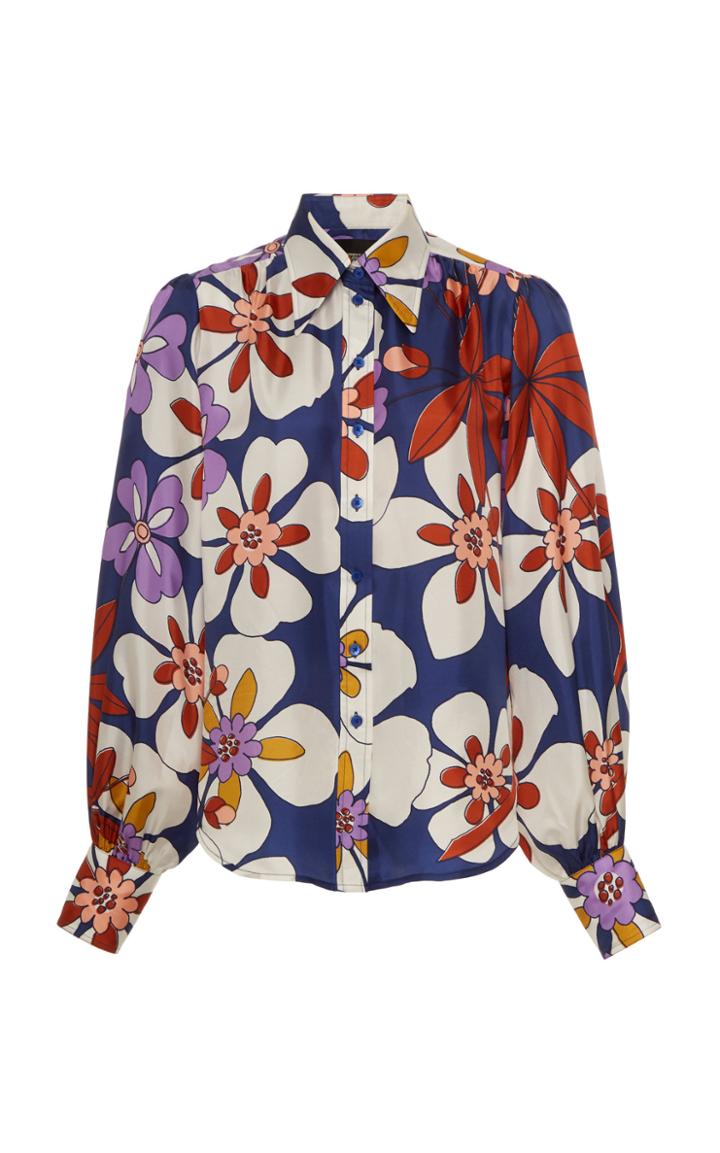 Moda Operandi Marc Jacobs Printed Silk Button-front Blouse Size: 00