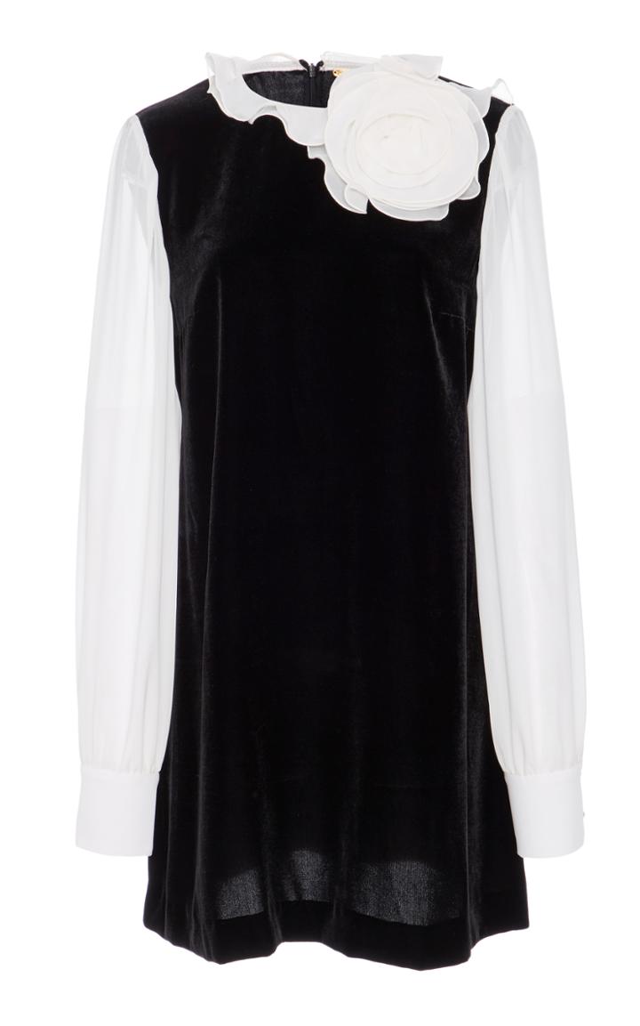 Amelia Toro Long Sleeve Velvet Mini Dress