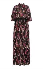 Giambattista Valli Floral Georgette-trim Maxi Dress