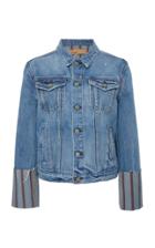 Grlfrnd Denim Stripe Interior Relaxed Fit Denim Jacket