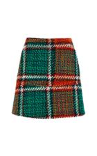 La Doublej Multicolored Tweed A-line Mini Skirt