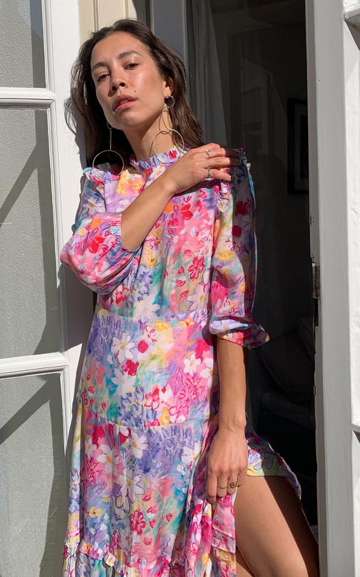 Moda Operandi Rixo Monet Ruffled Printed Cotton-silk Maxi Dress