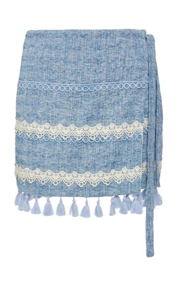 Liron Itzhakov Kristopher Warp Mini Tassel Skirt