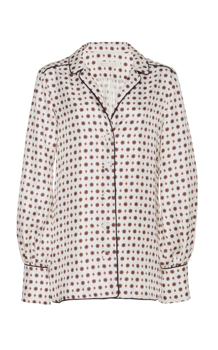 Jonathan Simkhai Scarf Print Satin Shirt