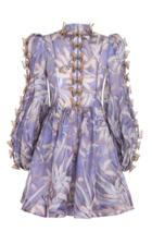 Moda Operandi Zimmermann Botanica Linen-silk Butterfly Mini Dress