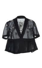 Rahul Mishra Hand Embroidered Pleated Crop Top