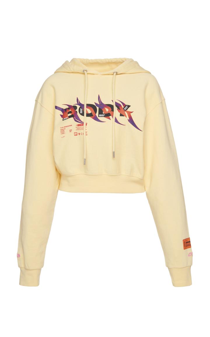 Heron Preston Printed Crop Hoodie