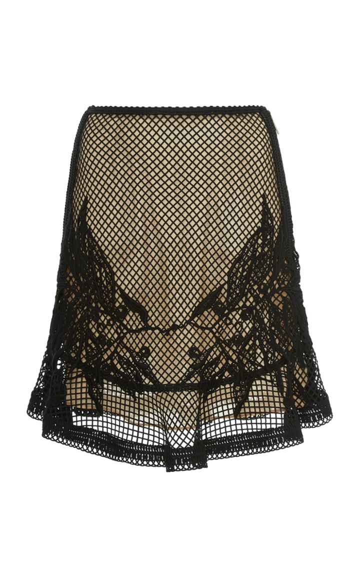 Elie Saab Macram Mini Skirt