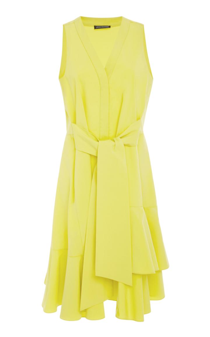 Josie Natori V Neck Dress With Ruffles