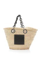 Loewe Palm Leaf And Leather Basket Chain Bag
