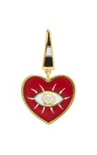 Moda Operandi Holly Dyment 18k Yellow Gold Red Enamel Evil Eye Heart Charm