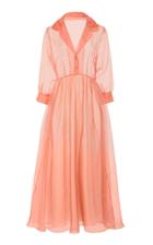Black Iris Grace Silk Organza 3/4 Sleeve Shirt Dress