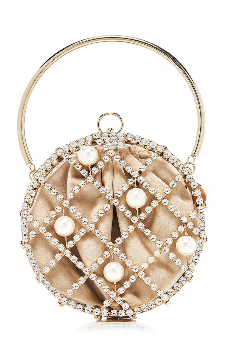 Moda Operandi Rosantica Ines Crystal And Pearl Top Handle Bag