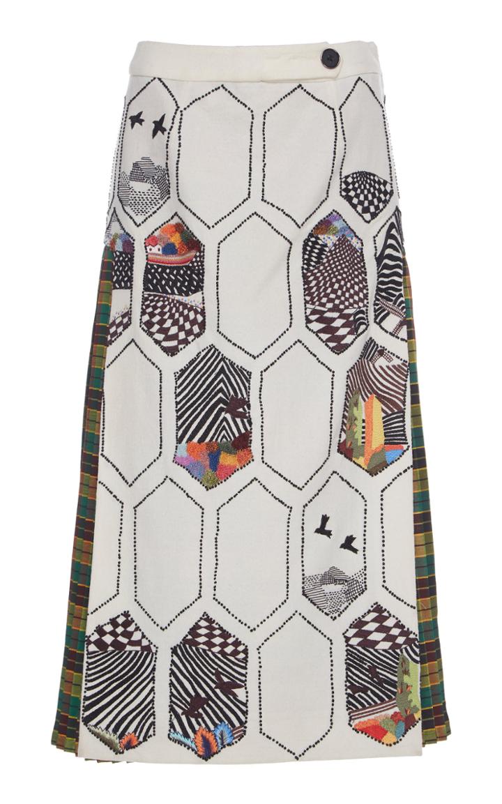 Rahul Mishra Venster Pleated Skirt