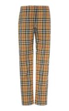 Burberry Hanover Wool-pique Straight-leg Trousers