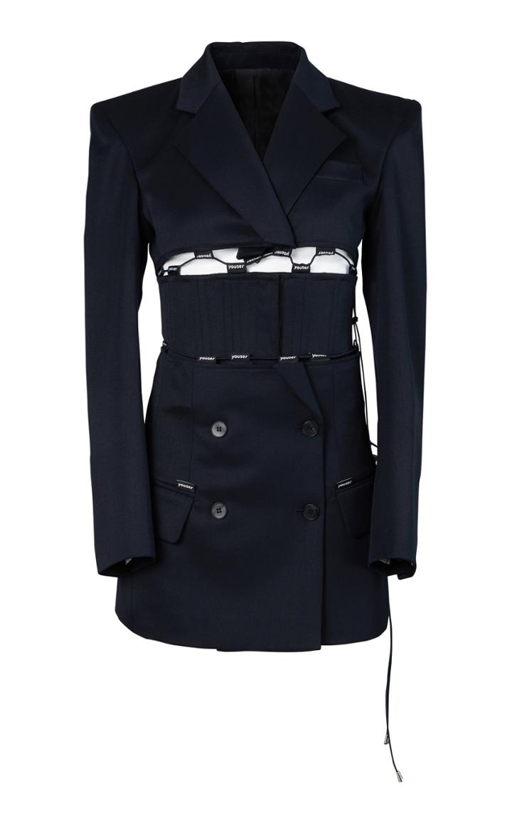 Moda Operandi Youser Bonded Wool Mini Blazer Dress Size: S