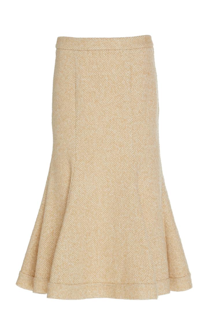 Maggie Marilyn Magnolia Midi Textured Wool Skirt